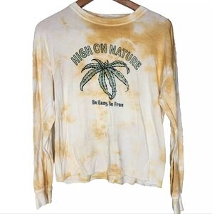 Back Beat Co Hemp Natural Dye High On Nature Tee in Sunshine Size XS
